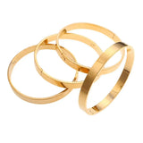 4pcs Unique Punk Style Laser Bangles Jewelry
