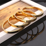 4pcs Unique Punk Style Laser Bangles Jewelry