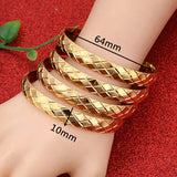 4pc Romantic Bangle Dubai Ethiopian African Women Jewelry