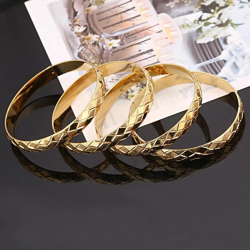 4pc Romantic Bangle Dubai Ethiopian African Women Jewelry