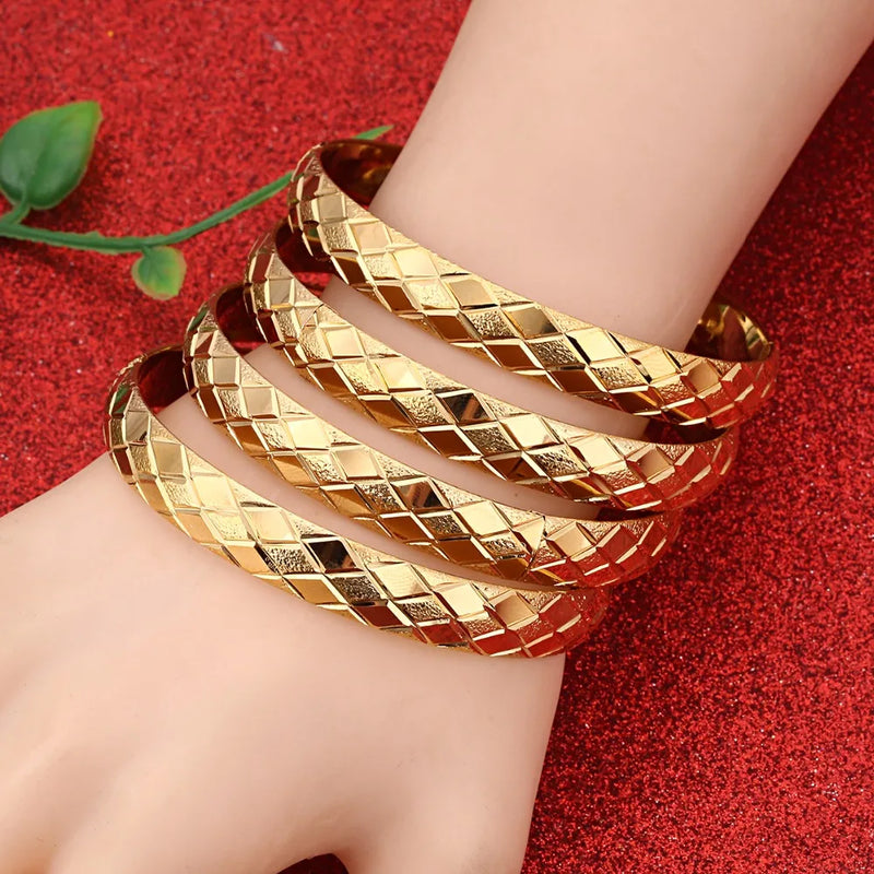 4pcs Women Romantic Bangle Dubai African Women Jewelry