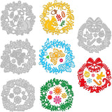 4pcs Wreath Cutting Dies Christmas Autumn Flower Template Mold DIY Scrapbooking