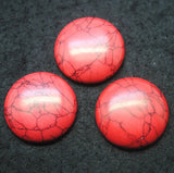 4pcs Turquoise Cabochons Round 25mm for Pendants Making Findings