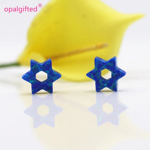 10mm Synthetic Opal David Star Beads (4pcs/lot)