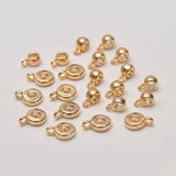 4pcs 14K Plated Brass Bail Beads Hanger Spacer Beads for European Bracelets Neck