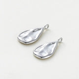4pcs 18K Wave Pattern Drop Shape Pendants Charms DIY Jewelry Making