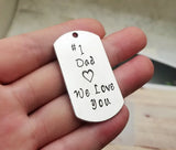 4pcs #1 Dad We Love You Charms Pendants DIY Necklace Supplies