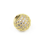 4pcs Micro Pave Zircon European Spacer Beads for Bracelet DIY