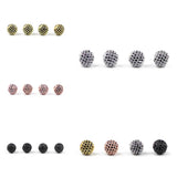 4pcs Micro Pave Zircon Charms Spacer Bead Round Shape for Bracelet Making