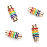 4pcs Rainbow Magnetic Clasps for Bracelet Leather Cords