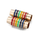 4pcs Rainbow Magnetic Clasps for Bracelet Leather Cords