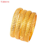 4pcs Arabic Wedding Jewelry Bracelets Dubai Ethiopian Bangles