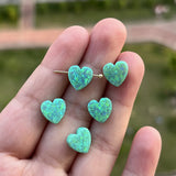 (4pcs/lot) 10mm Synthetic Opal Heart Stone Necklace for Girls