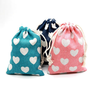 4pcs Big Cotton Drawstring Gift Bags 15x20cm for Cosmetics, Jewelry & Goodies