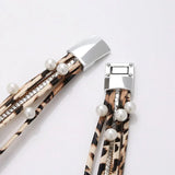 Multilayer PU Leather Bracelet with Magnet Buckle