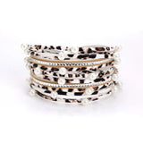 Multilayer PU Leather Bracelet with Magnet Buckle