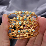 4pcs Dubai Bangles For Child Kid Girl Boy Baby Bracelets Gift