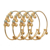 4pcs Dubai Bangles For Child Kid Girl Boy Baby Bracelets Gift