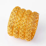 4pcs Dubai Bracelet Ethiopian Jewelry African Bangles Women Arabic Wedding Bride