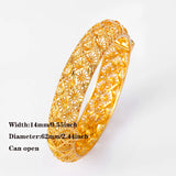 4pcs Dubai Bracelet Ethiopian Jewelry African Bangles Women Arabic Wedding Bride