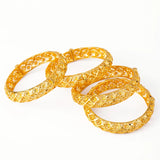 4pcs Dubai Bracelet Ethiopian Jewelry African Bangles Women Arabic Wedding Bride