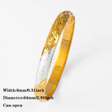 Ethiopian Two-Tone Bangles for Women Dubai Wedding Bracelet