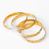 Ethiopian Two-Tone Bangles for Women Dubai Wedding Bracelet