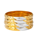 Ethiopian Two-Tone Bangles for Women Dubai Wedding Bracelet