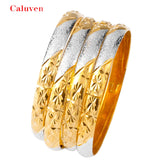 Ethiopian Two-Tone Bangles for Women Dubai Wedding Bracelet