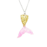 4pcs Colorful Mermaid Tail Necklace Fish Scale Charm for Girls