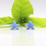 Opal Starfish Pendant Sea Star in Light Blue/Pink/Green