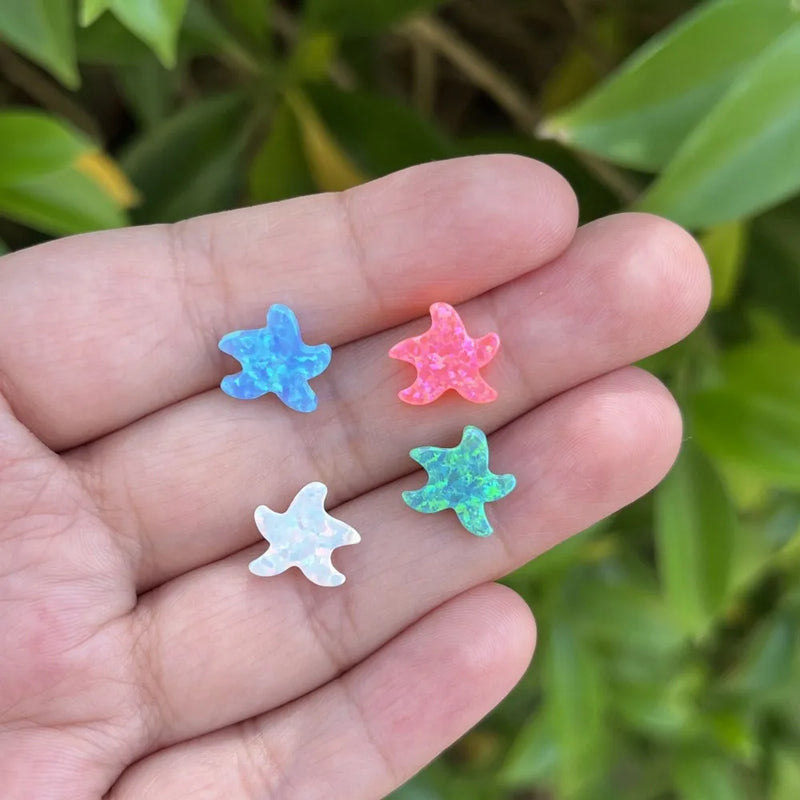 (4pcs/lot) Synthetic Opal Stars Pendant for DIY Necklace
