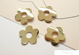 4pcs Copper Plating Flowers Pendant DIY Earrings Necklace Material Accessories