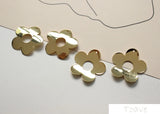 4pcs Copper Plating Flowers Pendant DIY Earrings Necklace Material Accessories