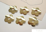 4pcs Copper Plating Flowers Pendant DIY Earrings Necklace Material Accessories