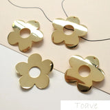 4pcs Copper Plating Flowers Pendant DIY Earrings Necklace Material Accessories