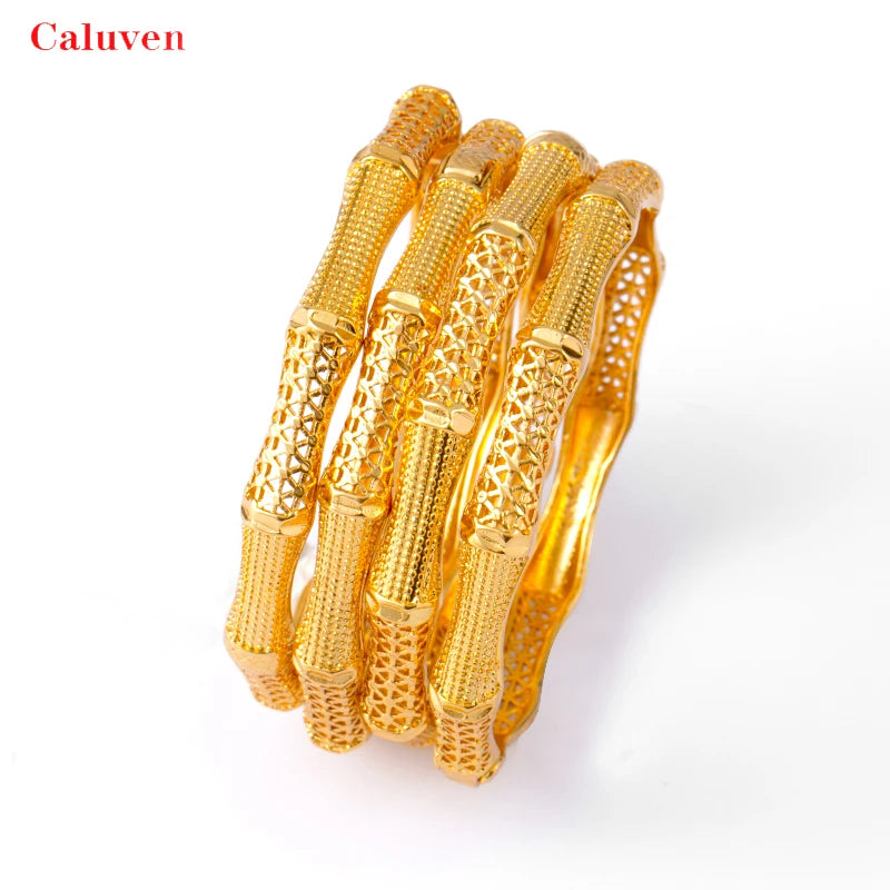 4pcs/lot African Middle Eastern Arabic Dubai Bangle Bracelet for Women Wedding