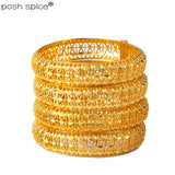 4pcs Dubai Bangles for Women Ethiopian Bangles Middle East Wedding Jewelry