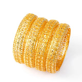 4pcs Dubai Bangles for Women Ethiopian Bangles Middle East Wedding Jewelry