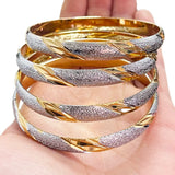 2-Tone Silver Dubai Bracelet Ethiopian Wedding African Gift