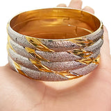 2-Tone Silver Dubai Bracelet Ethiopian Wedding African Gift