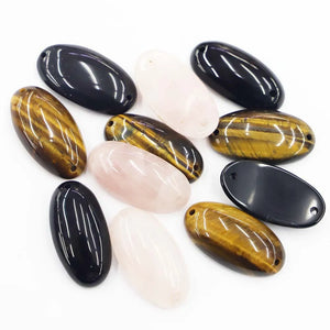 4pcs Natural Multicolor Stone Necklace Pendant DIY Jewelry Making