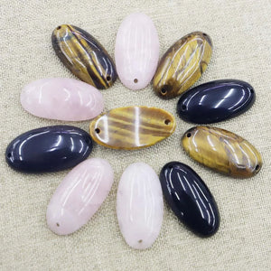 4pcs Natural Multicolor Stone Necklace Pendant DIY Jewelry Making
