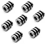4pcs Stainless Steel Large Hole Spacer Beads Charms 4mm Hole DIY Jewelry Making