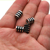 4pcs Stainless Steel Large Hole Spacer Beads Charms 4mm Hole DIY Jewelry Making