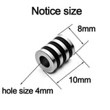 4pcs Stainless Steel Large Hole Spacer Beads Charms 4mm Hole DIY Jewelry Making