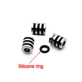 4pcs Stainless Steel Large Hole Spacer Beads Charms 4mm Hole DIY Jewelry Making