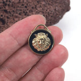 4pcs Stainless Steel Gold Lion Earring Charms 3D Pendant