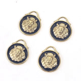4pcs Stainless Steel Gold Lion Earring Charms 3D Pendant