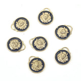 4pcs Stainless Steel Gold Lion Earring Charms 3D Pendant